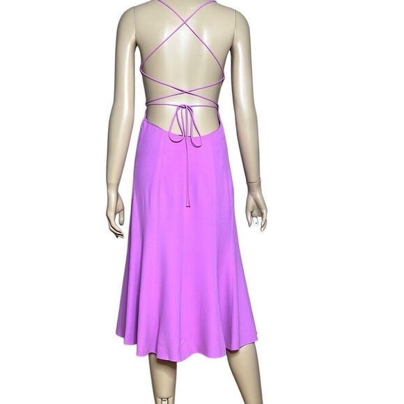 NWT Gai Mattiolo Plunging V-neckline Structured Cups Cut-out front detail Purple - Picture 7 of 14